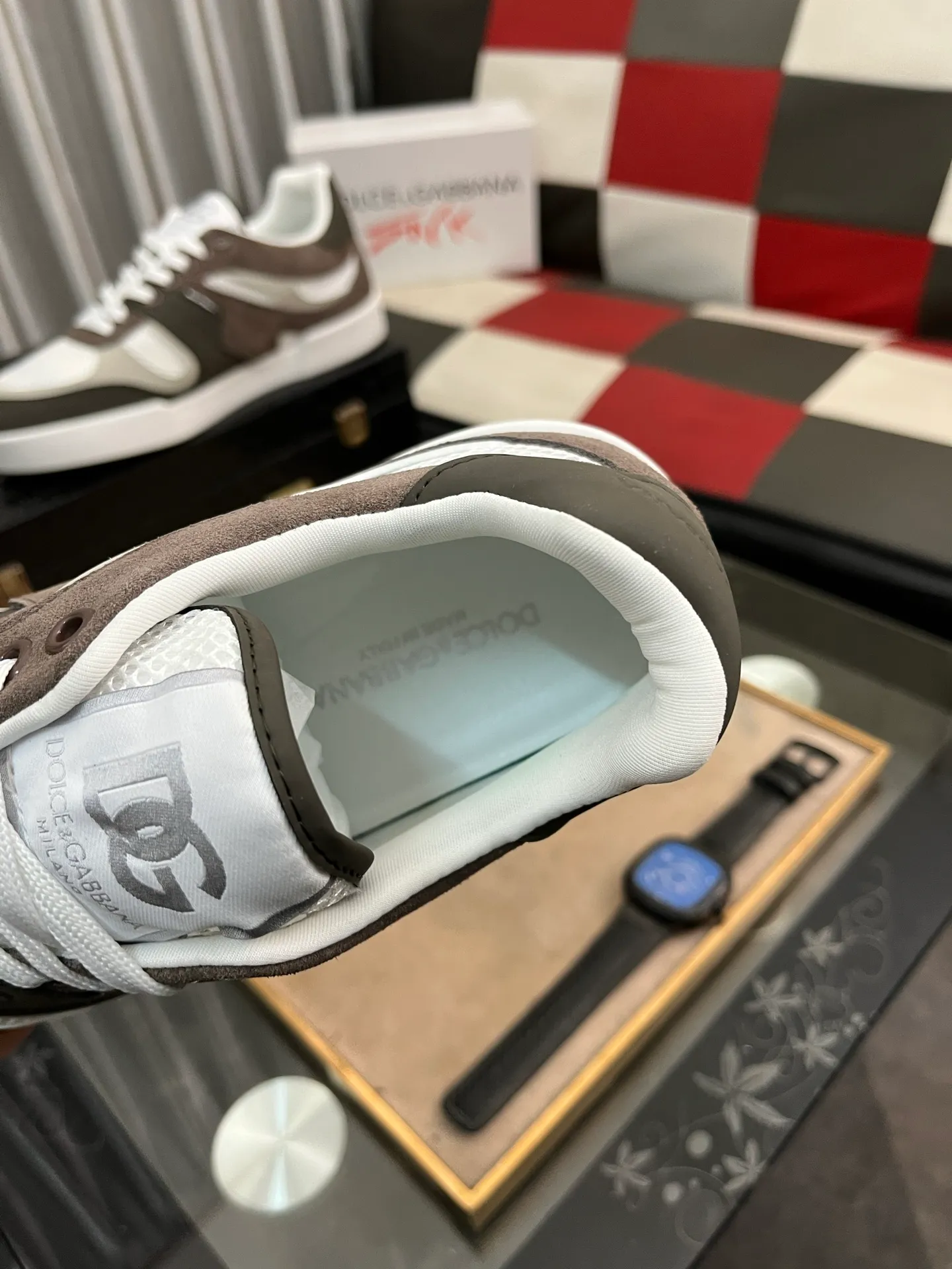 Men's shoes 💰440⌚️⌚️【DG～】Men's casual shoes are on sale at the same time 🔶🔷🔜The upper is made of cowhide stitching fabric ➕Mesh lining, comfortable and breathable, sole: original comfortable and wear-resistant outsole, ⚠️The real thing📱Photographed🎬The real thing is better📢📢📢Number: 35-46
